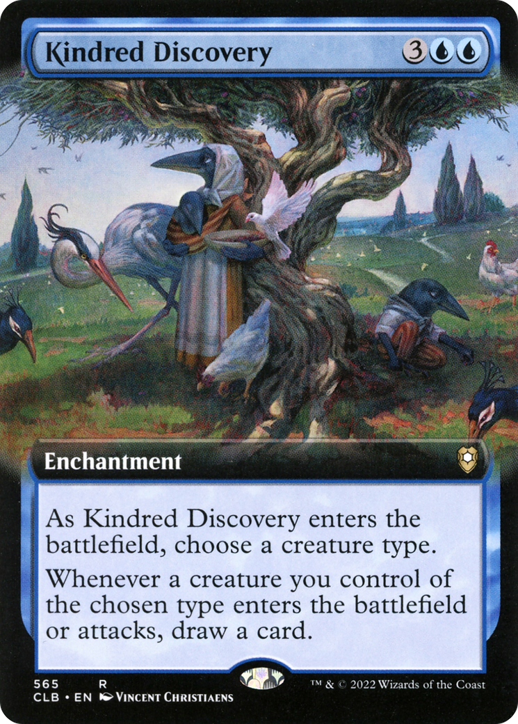 Kindred Discovery (CLB-565) [Commander Legends: Battle for Baldur's Gate] (Extended Art) Foil MTG Single Wizards of the Coast