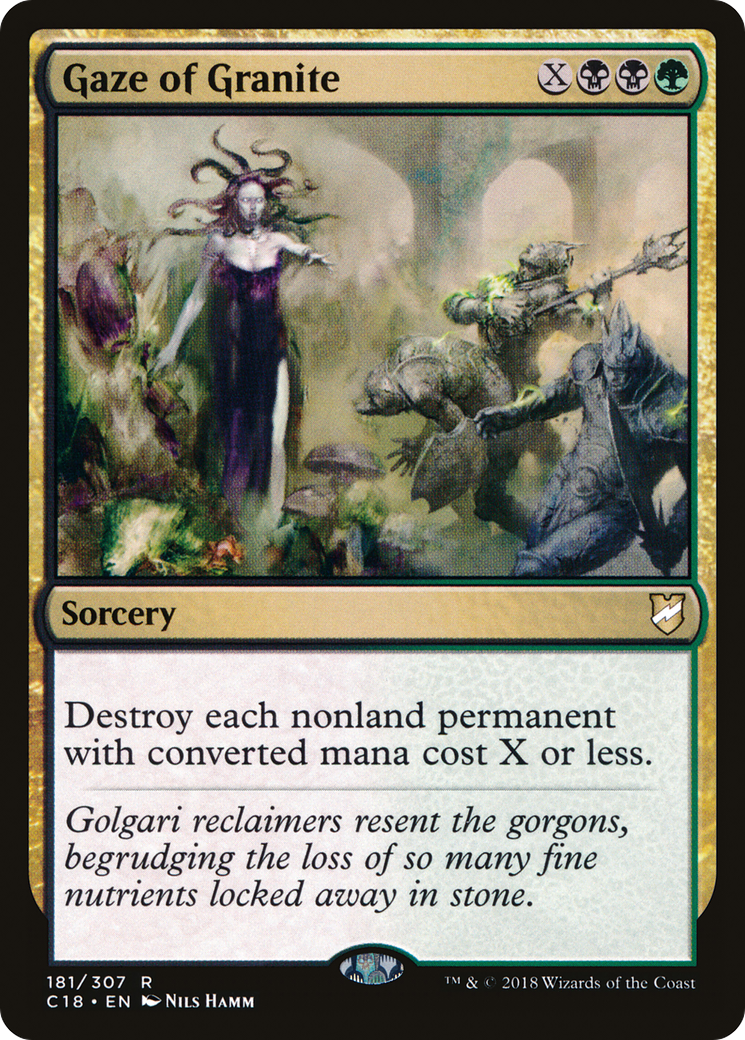 Gaze of Granite (C18-181) [Commander 2018] MTG Single Wizards of the Coast