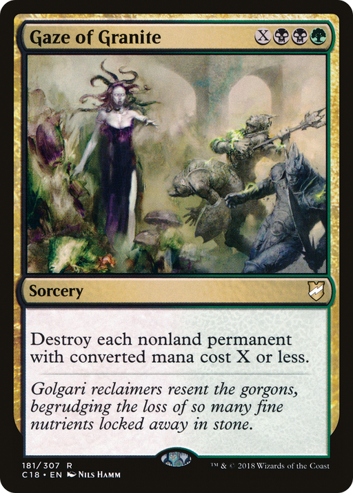 Gaze of Granite (C18-181) [Commander 2018] MTG Single Wizards of the Coast