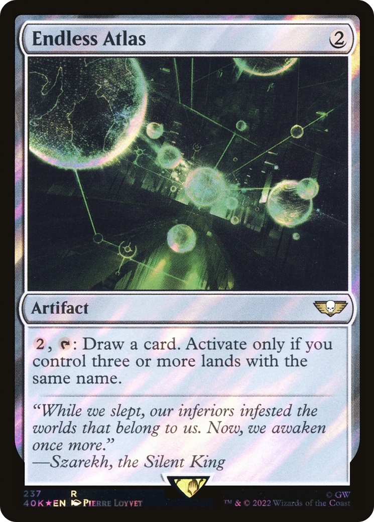 Endless Atlas (Surge Foil) [Warhammer 40,000] MTG Single Magic: The Gathering