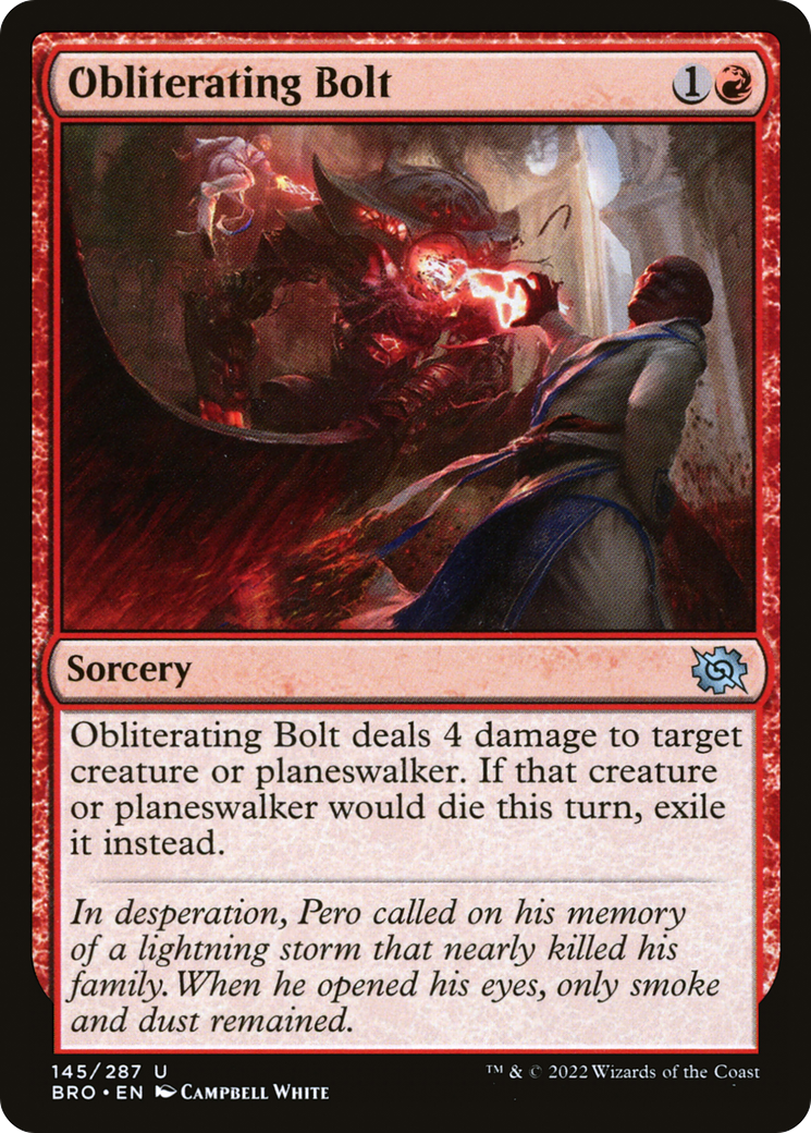 Obliterating Bolt (BRO-145) [The Brothers' War] MTG Single Wizards of the Coast