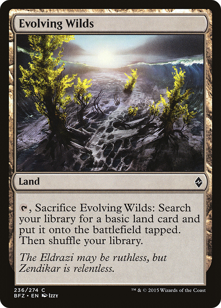 Evolving Wilds (BFZ-236) [Battle for Zendikar] Foil MTG Single Wizards of the Coast