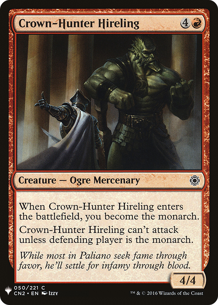 Crown-Hunter Hireling (LIST-CN2-50) [Mystery Booster] The List MTG Single Wizards of the Coast