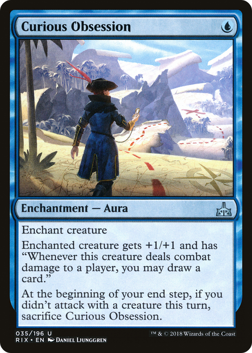 Curious Obsession (RIX-035) [Rivals of Ixalan] Foil MTG Single Wizards of the Coast