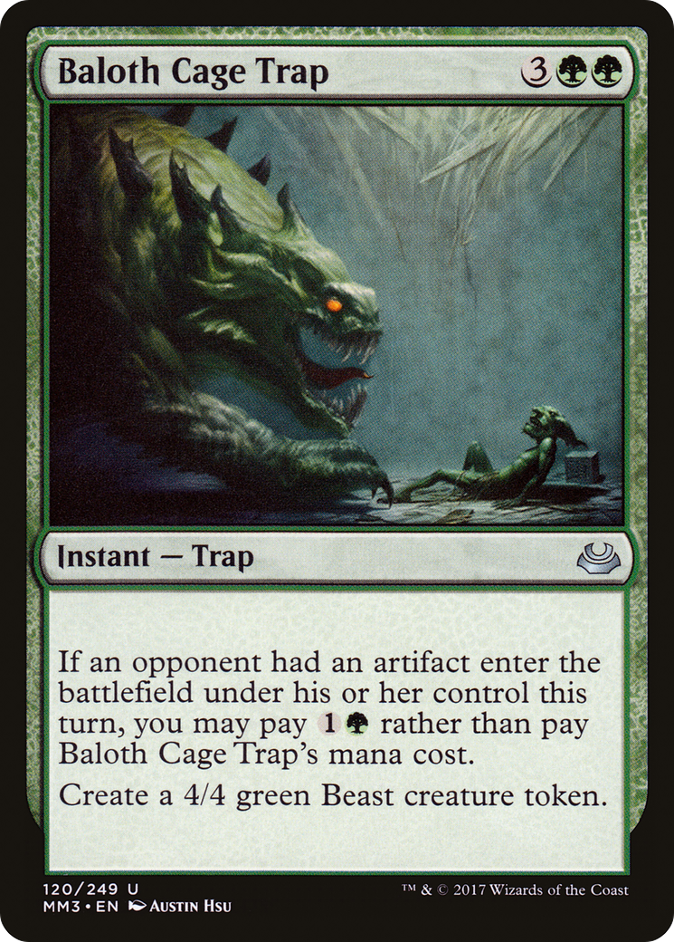 Baloth Cage Trap (MM3-120) [Modern Masters 2017] Foil MTG Single Wizards of the Coast
