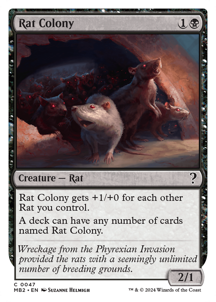 Rat Colony (White Border) (MB2-047) [Mystery Booster] Mystery Booster 2 MTG Single Wizards of the Coast