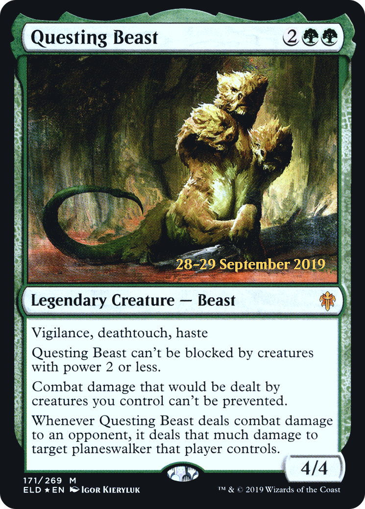 Questing Beast (PRE-171) [Throne of Eldraine Promos] Foil MTG Single Wizards of the Coast