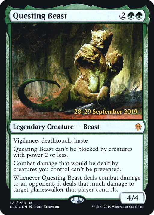Questing Beast (PRE-171) [Throne of Eldraine Promos] Foil MTG Single Wizards of the Coast