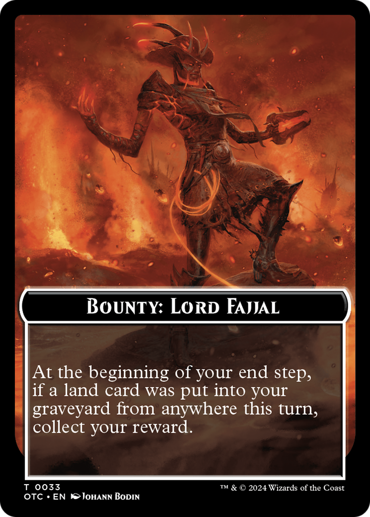 Bounty: Lord Fajjal // Bounty Rules Double-Sided Token [Tokens] Outlaws of Thunder Junction Commander Tokens MTG Single Magic: The Gathering