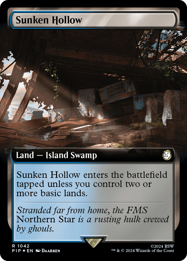 Sunken Hollow (Surge Foil) (PIP-1042) [Fallout] (Extended Art) Foil MTG Single Wizards of the Coast