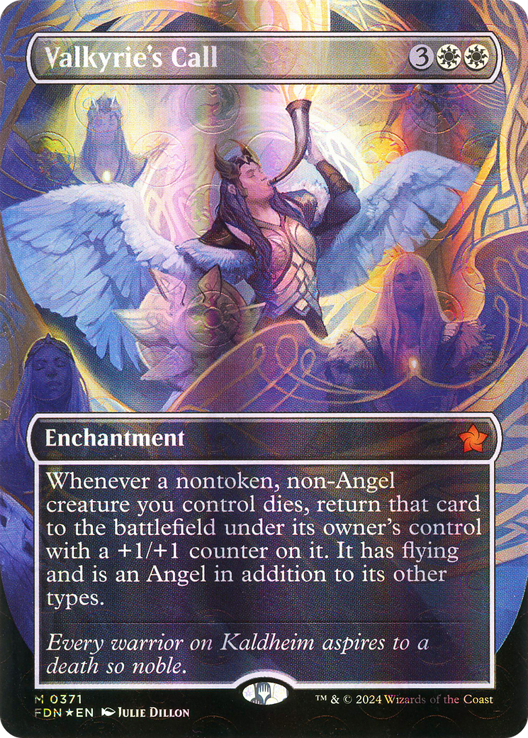 Valkyrie's Call (Mana Foil) (FDN-371) [Foundations] (Borderless) Foil MTG Single Wizards of the Coast