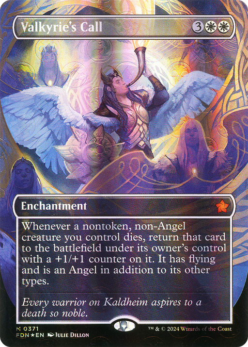 Valkyrie's Call (Mana Foil) (FDN-371) [Foundations] (Borderless) Foil MTG Single Wizards of the Coast