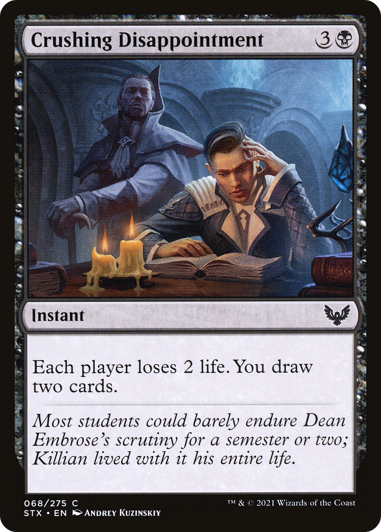 Crushing Disappointment (STX-068) [Strixhaven: School of Mages] MTG Single Wizards of the Coast