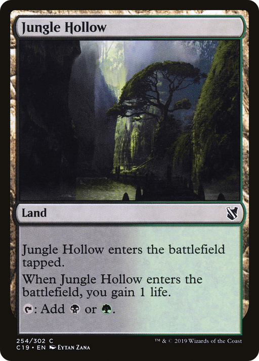 Jungle Hollow (C19-254) [Commander 2019] MTG Single Wizards of the Coast