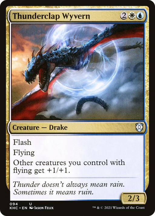 Thunderclap Wyvern (KHC-094) [Kaldheim Commander] MTG Single Wizards of the Coast