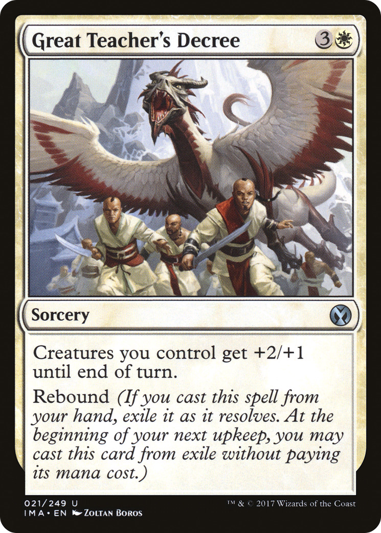 Great Teacher's Decree (IMA-021) [Iconic Masters] Foil MTG Single Wizards of the Coast