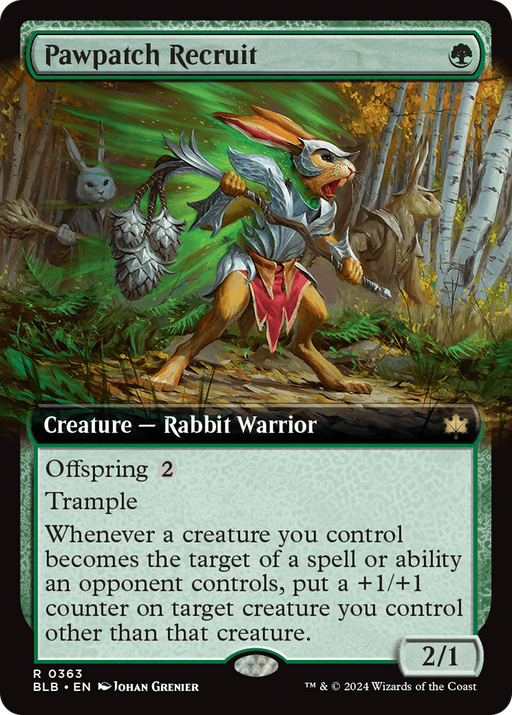 Pawpatch Recruit (BLB-363) [Bloomburrow] (Extended Art) MTG Single Wizards of the Coast