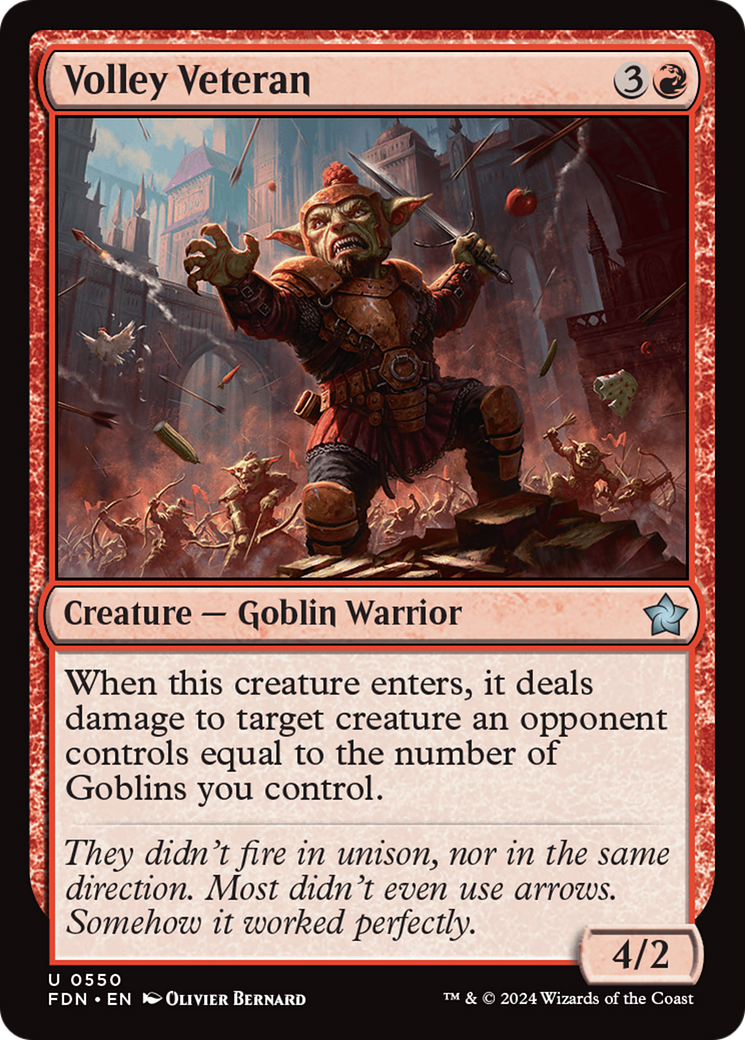 Volley Veteran (FDN-550) [Foundations] MTG Single Wizards of the Coast
