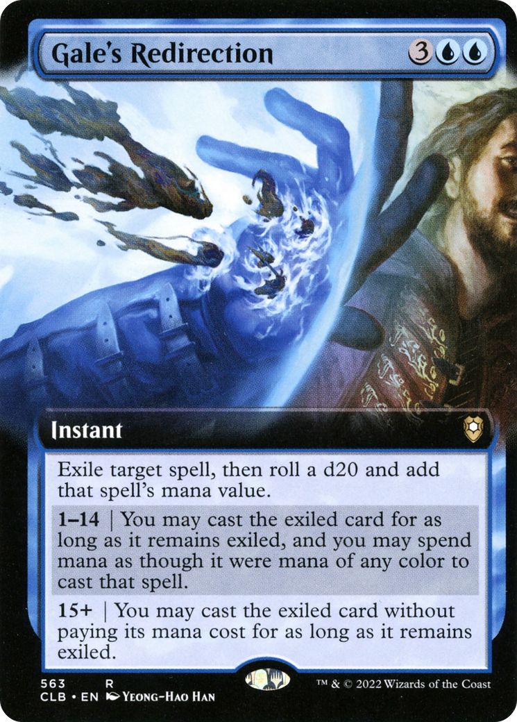 Gale's Redirection (CLB-563) [Commander Legends: Battle for Baldur's Gate] (Extended Art) MTG Single Wizards of the Coast