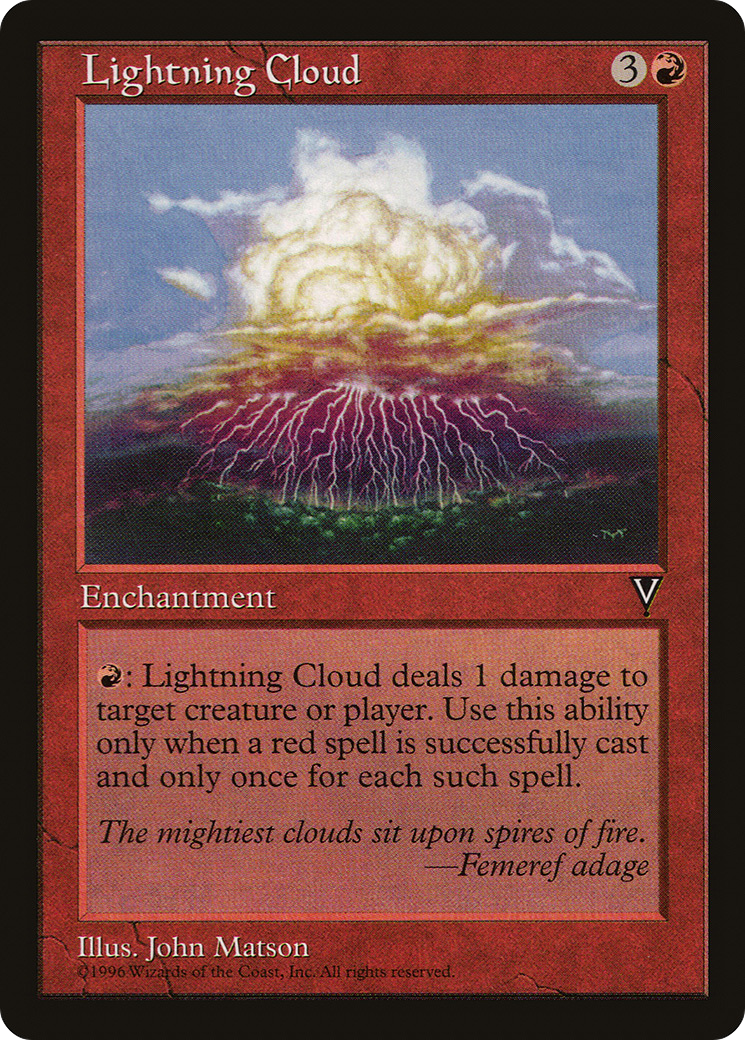 Lightning Cloud (VIS-087) [Visions] MTG Single Wizards of the Coast