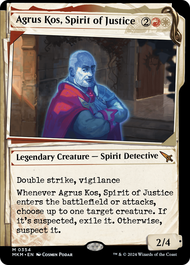 Agrus Kos, Spirit of Justice (MKM-354) [Murders at Karlov Manor] (Showcase) MTG Single Wizards of the Coast