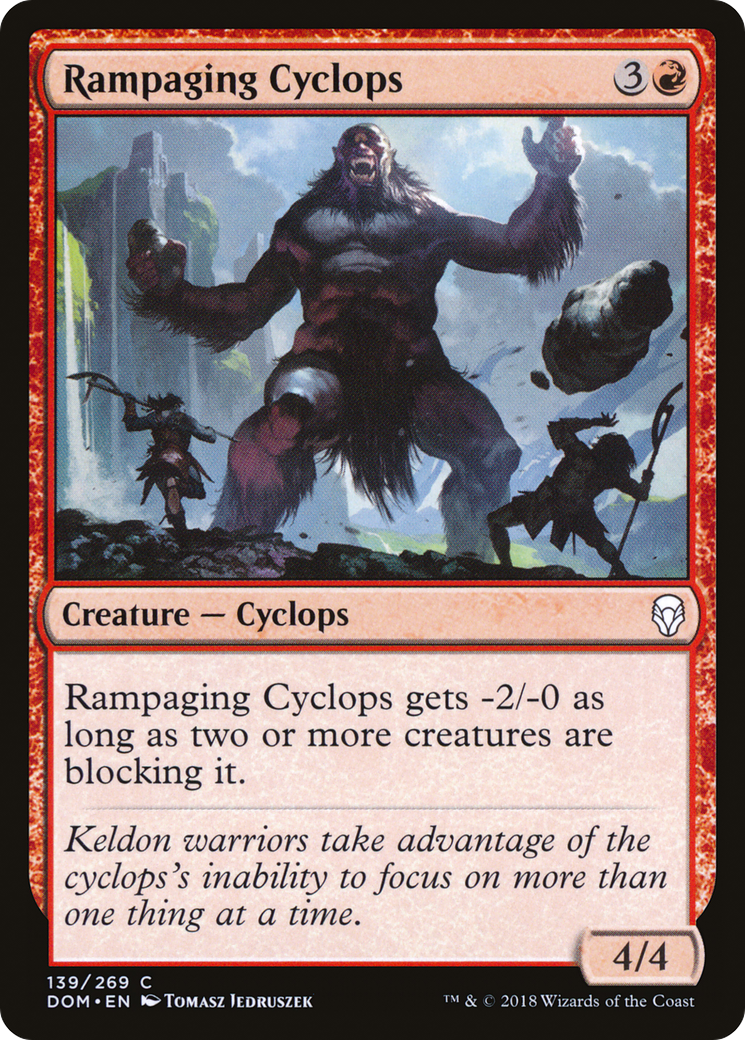 Rampaging Cyclops (DOM-139) [Dominaria] MTG Single Wizards of the Coast