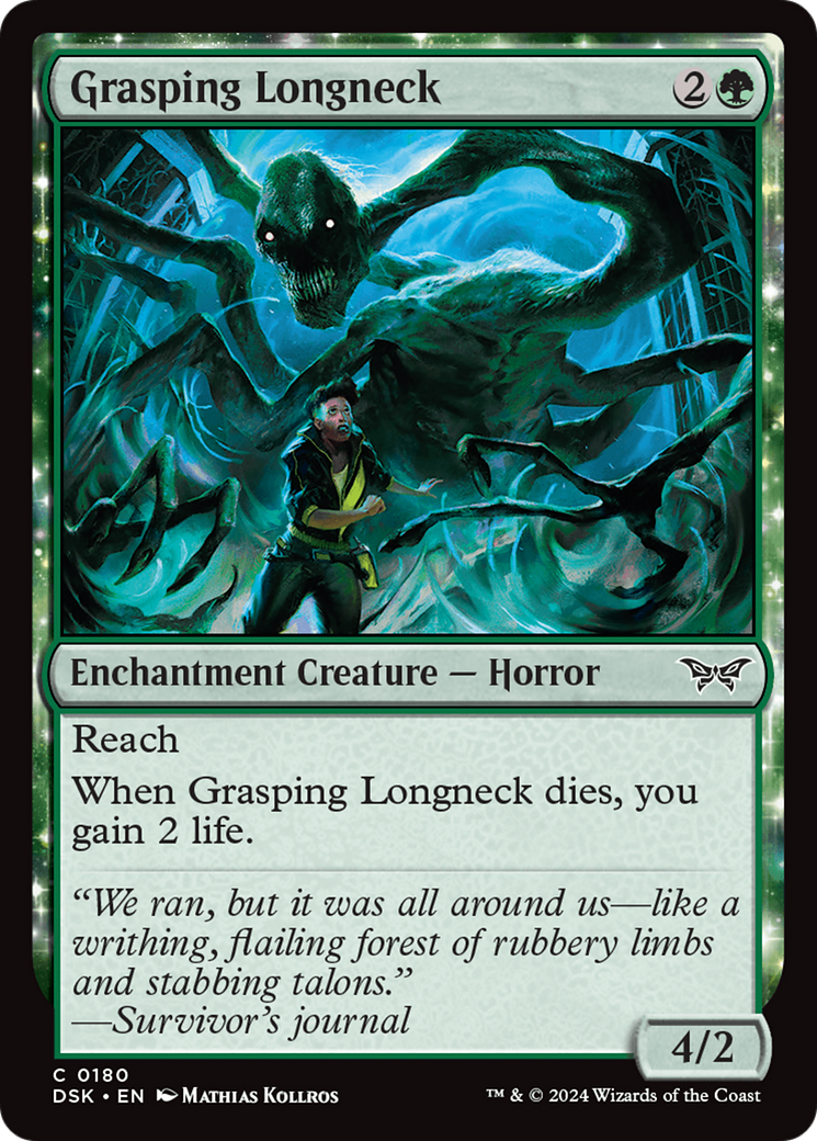 Grasping Longneck (DSK-180) [Duskmourn: House of Horror] Foil MTG Single Wizards of the Coast