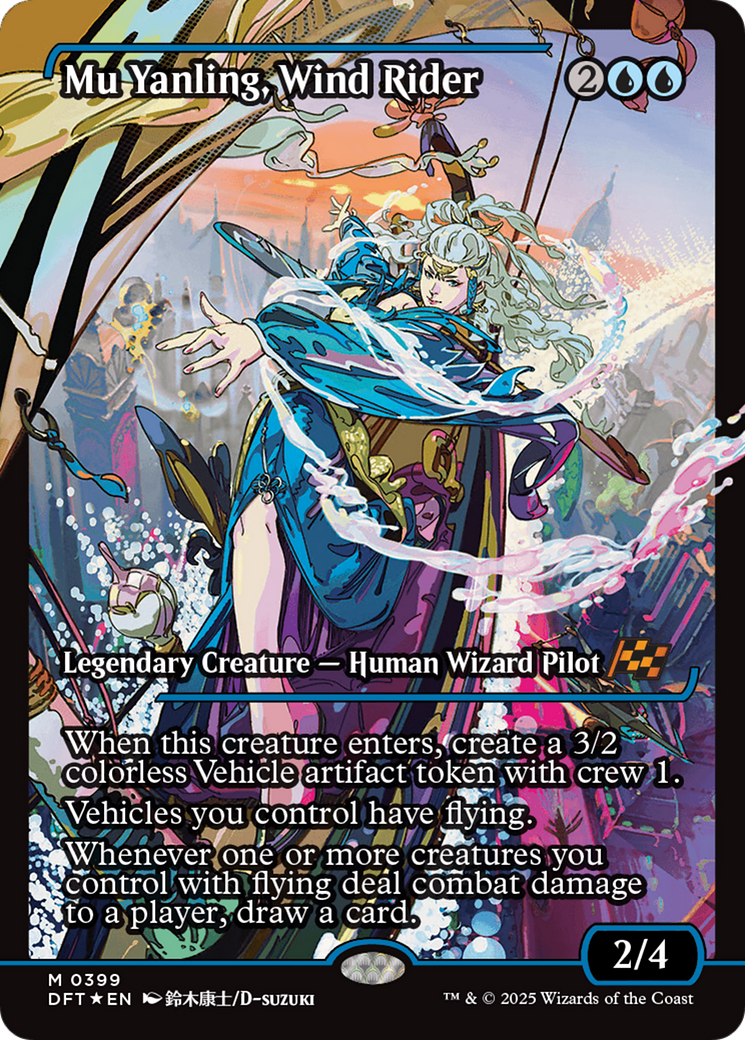 Mu Yanling, Wind Rider (DFT-399) [Aetherdrift] (Showcase) Foil MTG Single Wizards of the Coast