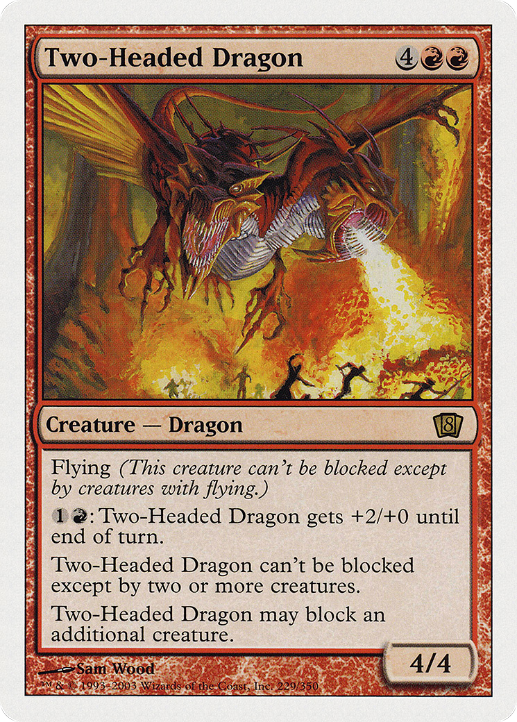 Two-Headed Dragon (8ED-229) [8th Edition] MTG Single Wizards of the Coast