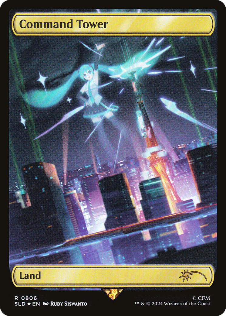 Command Tower (0806) (SLD-806) [Secret Lair] Drop (Borderless) Foil MTG Single Wizards of the Coast