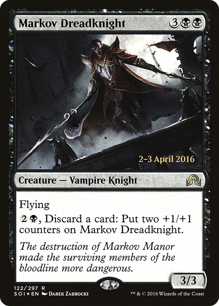 Markov Dreadknight (PRE-122) [Shadows over Innistrad Promos] Foil MTG Single Wizards of the Coast