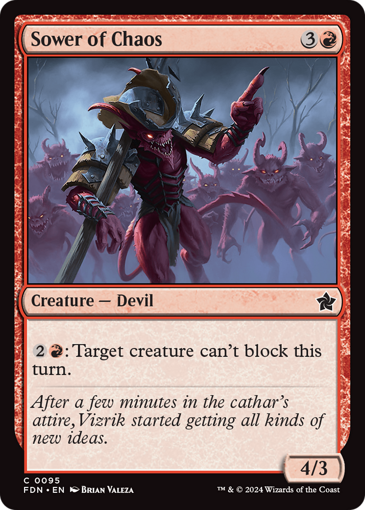 Sower of Chaos (FDN-095) [Foundations] MTG Single Wizards of the Coast