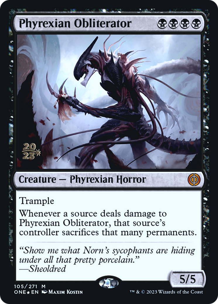 Phyrexian Obliterator (PRE-105) [Phyrexia: All Will Be One Promos] Foil MTG Single Wizards of the Coast