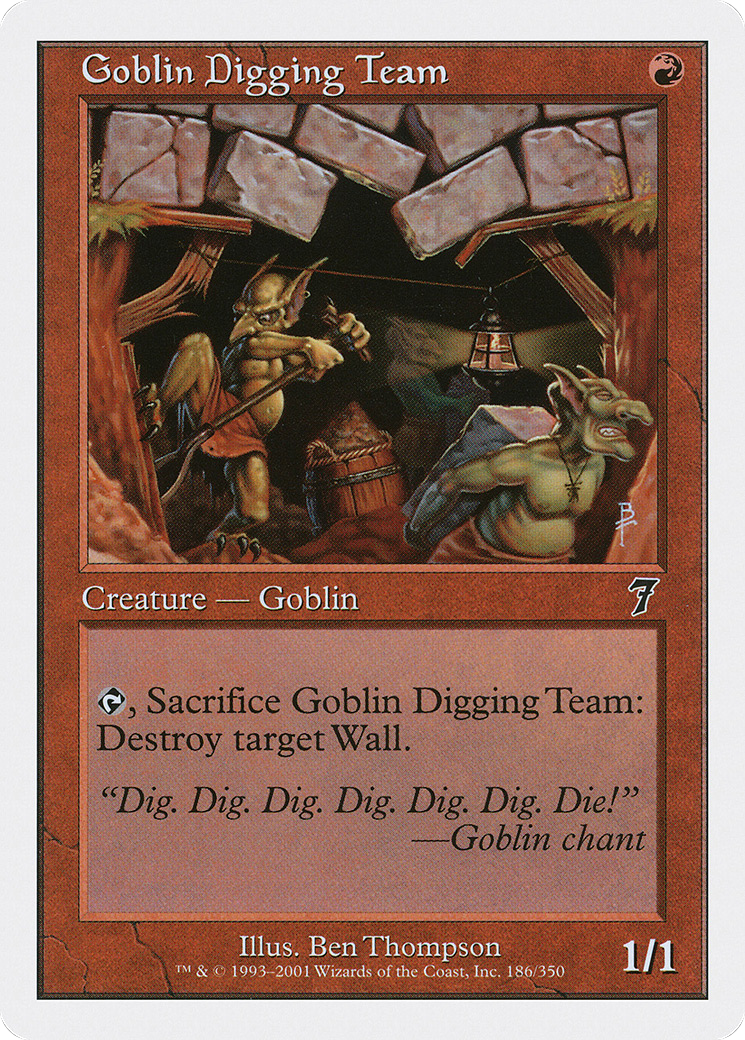 Goblin Digging Team (7ED-186) [7th Edition] MTG Single Wizards of the Coast