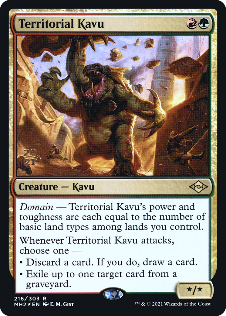 Territorial Kavu (PRE-216) [Modern Horizons 2 Promos] Foil MTG Single Wizards of the Coast