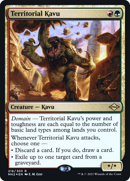 Territorial Kavu (PRE-216) [Modern Horizons 2 Promos] Foil MTG Single Wizards of the Coast