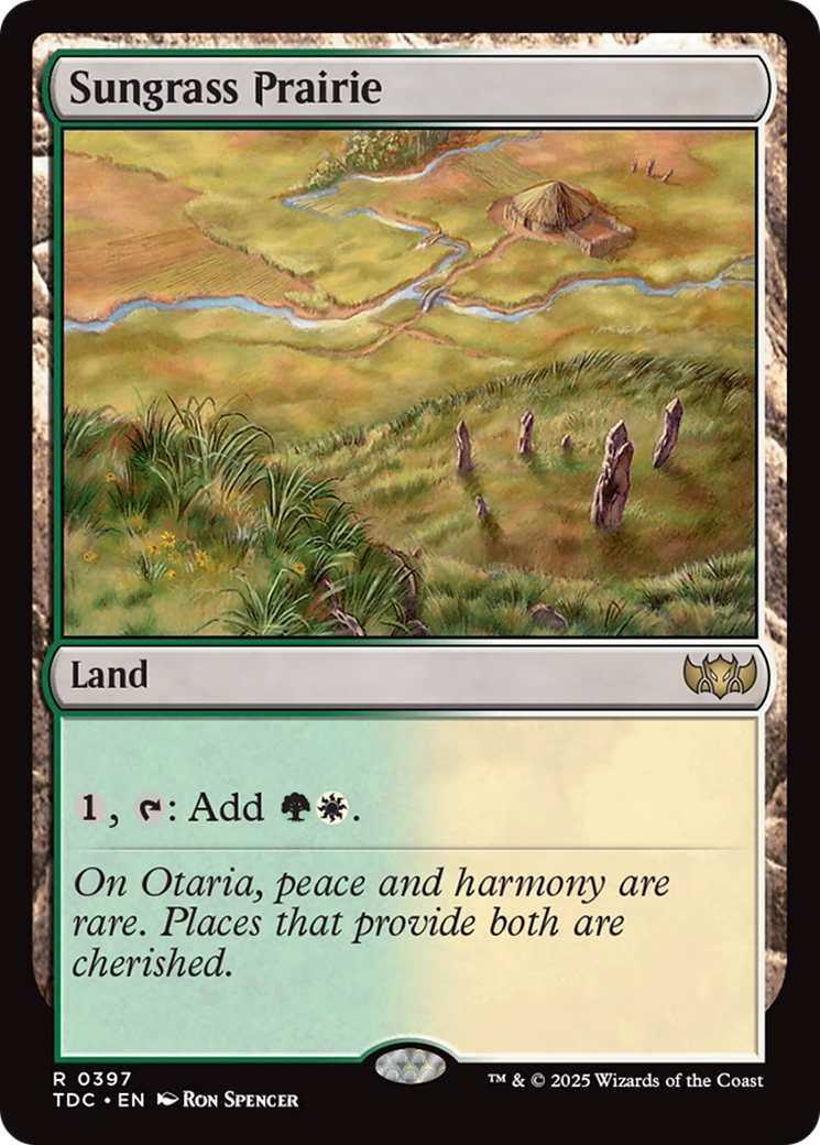 Sungrass Prairie (TDC-397) [Commander: Tarkir: Dragonstorm] MTG Single Wizards of the Coast
