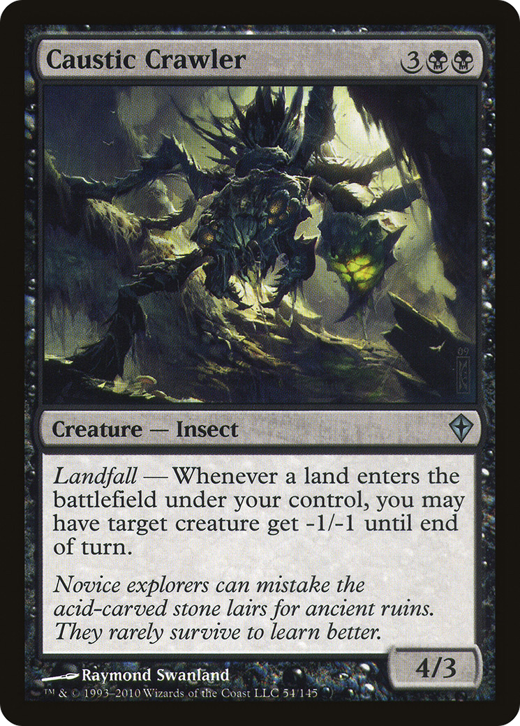 Caustic Crawler (WWK-054) [Worldwake] MTG Single Wizards of the Coast