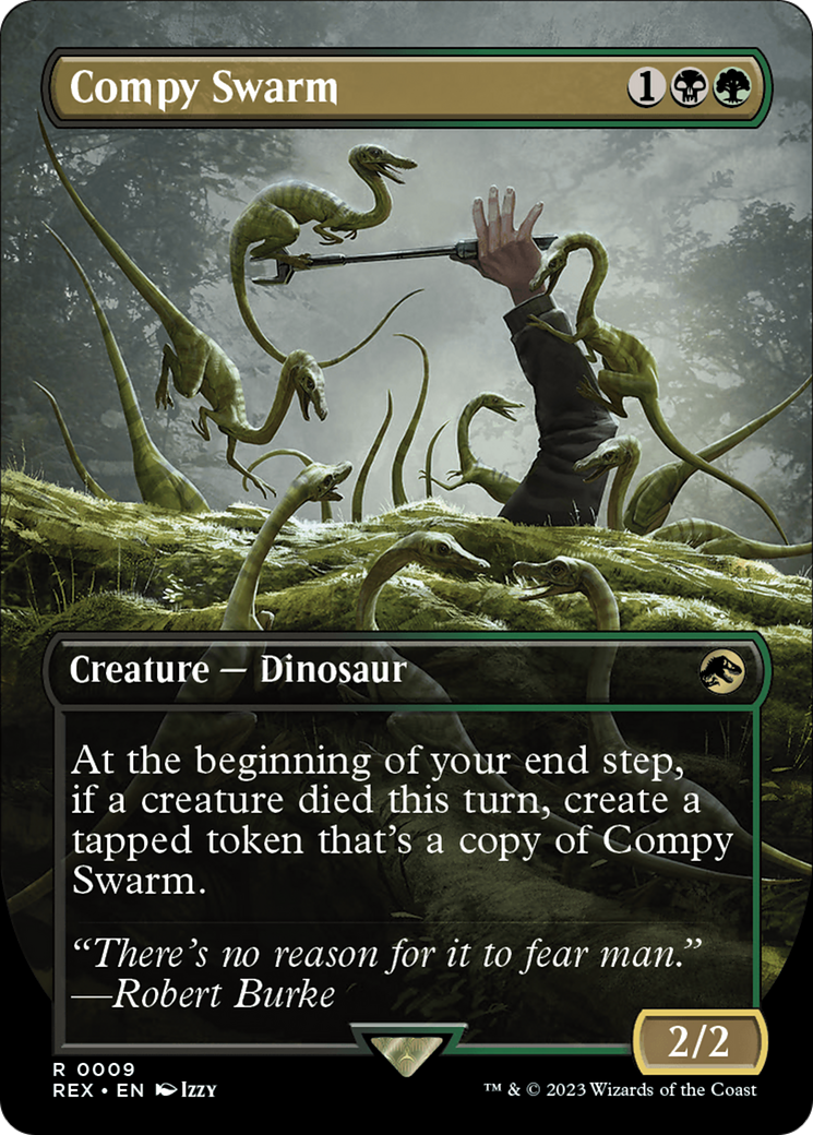 Compy Swarm (REX-009) [Jurassic World Collection] (Borderless) MTG Single Wizards of the Coast