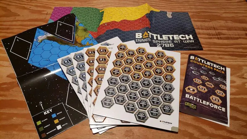 BattleTech: Counters & Map Pack - BattleForce BattleTech Catalyst Game Labs