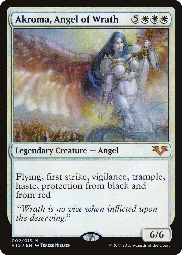 Akroma, Angel of Wrath (V15-002) [Misc] From the Vault: Angels Foil MTG Single Wizards of the Coast