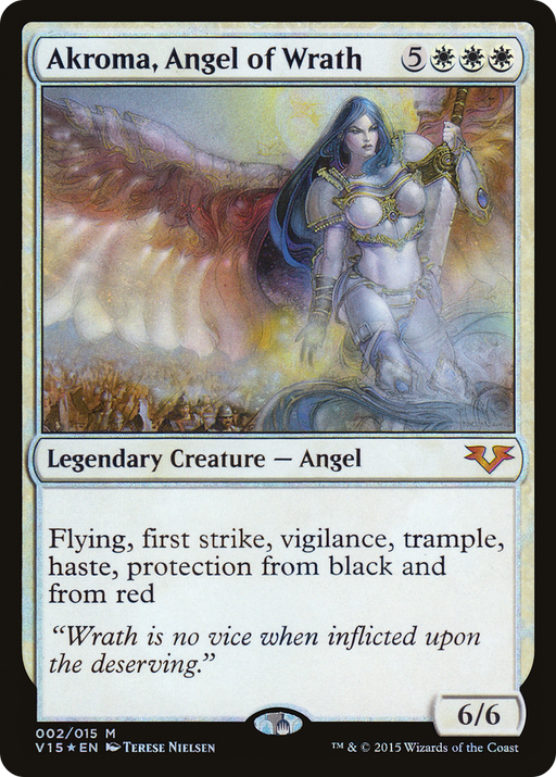 Akroma, Angel of Wrath (V15-002) [Misc] From the Vault: Angels Foil MTG Single Wizards of the Coast