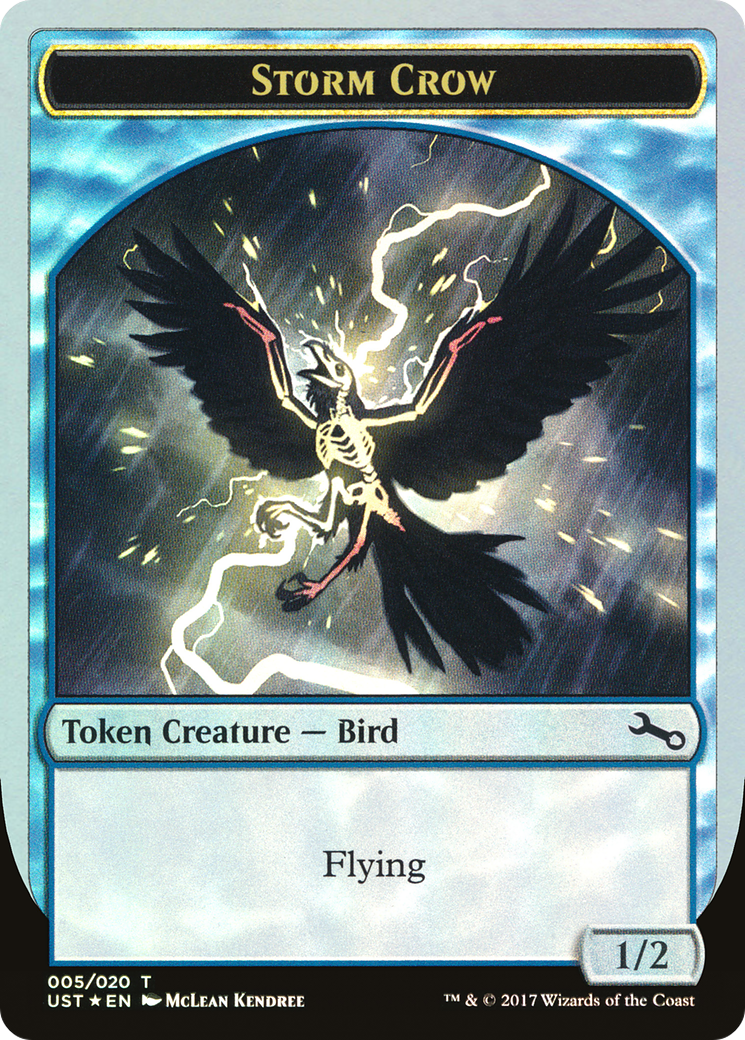 Storm Crow Token (UST-005) [Tokens] Unstable Tokens Foil MTG Single Wizards of the Coast