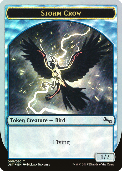 Storm Crow Token (UST-005) [Tokens] Unstable Tokens Foil MTG Single Wizards of the Coast