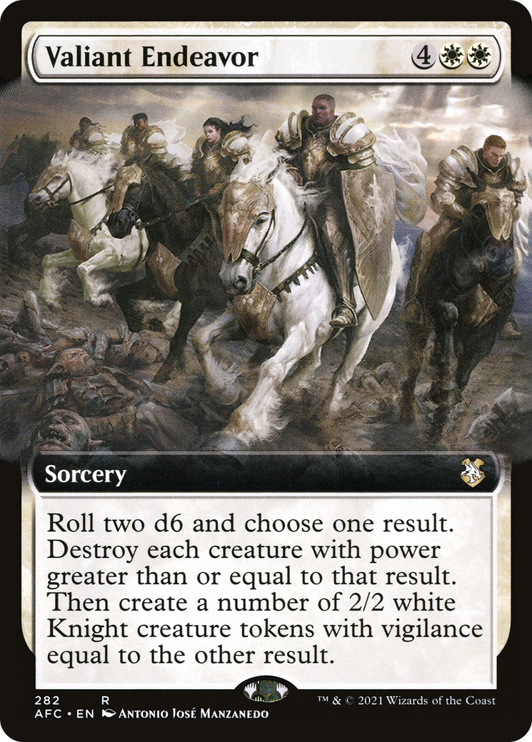 Valiant Endeavor (AFC-282) [Forgotten Realms Commander] (Extended Art) MTG Single Wizards of the Coast