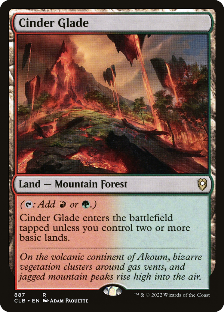 Cinder Glade (CLB-887) [Commander Legends: Battle for Baldur's Gate] MTG Single Wizards of the Coast