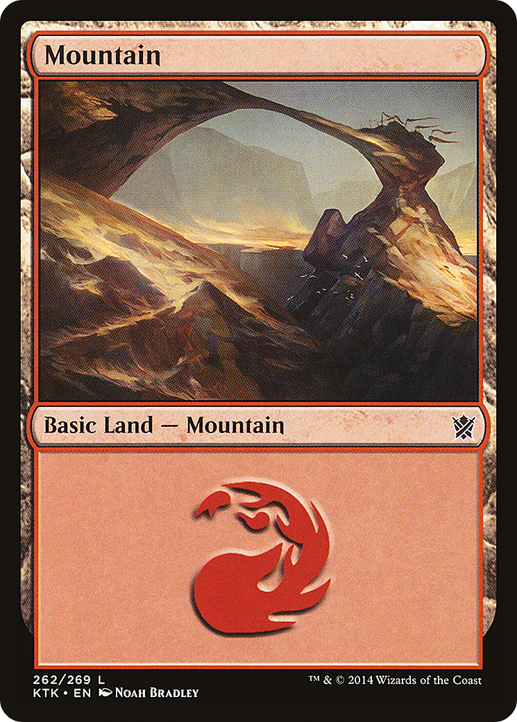 Mountain (KTK-262) [Khans of Tarkir] Foil MTG Single Wizards of the Coast
