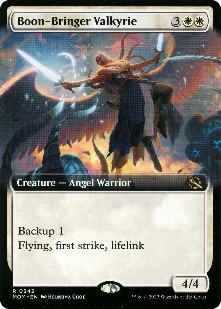 Boon-Bringer Valkyrie (MOM-343) [March of the Machine] (Extended Art) Foil MTG Single Wizards of the Coast