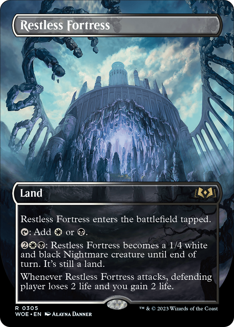 Restless Fortress (WOE-305) [Wilds of Eldraine] (Borderless) MTG Single Wizards of the Coast