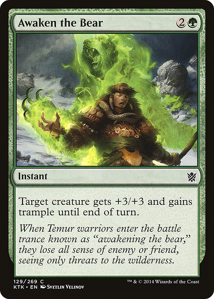 Awaken the Bear (KTK-129) [Khans of Tarkir] Foil MTG Single Wizards of the Coast